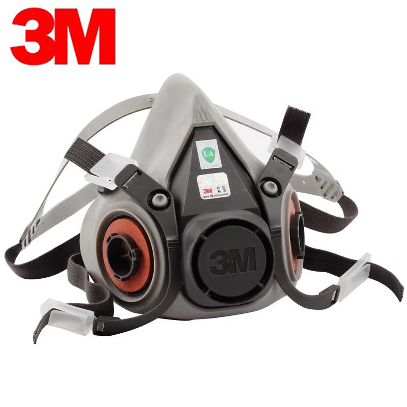 Dust Mask Construction - 3M6200 自己吸着式フィルターガスマスク ハーフマスク 塗装、化学工業、ガス、粉塵用フード