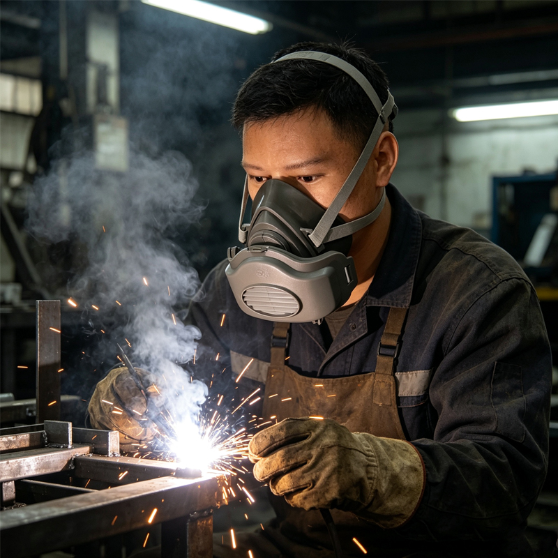 1個入りガスマスク、防スプレー塗装、研磨、防煙・防塵、化学ガ - Dust Mask Construction のレビューと価格