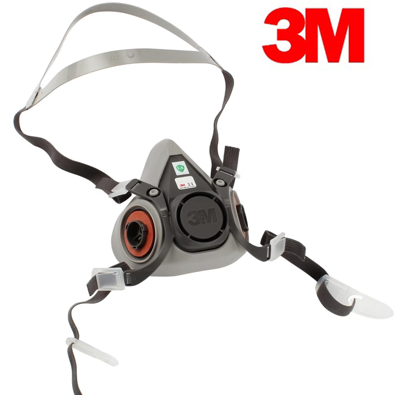 3M6200 自己吸着式フィルターガスマスク ハーフマスク  - Dust Mask Construction のレビューと価格