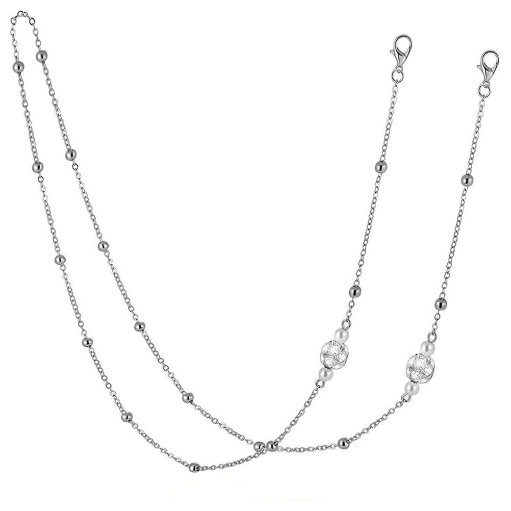 1個入り。上品なパールがあしらわれたゴールドメッキの金属製マ - Mask Chain Holder のレビューと価格